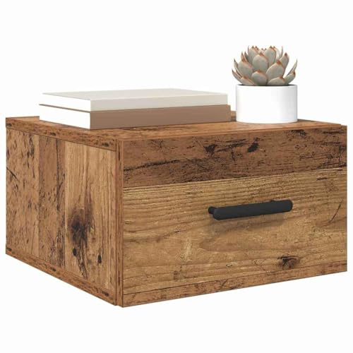 vidaXL Bedside Cabinet 35 x 35 x 20 cm Engineered Wood Old Wood