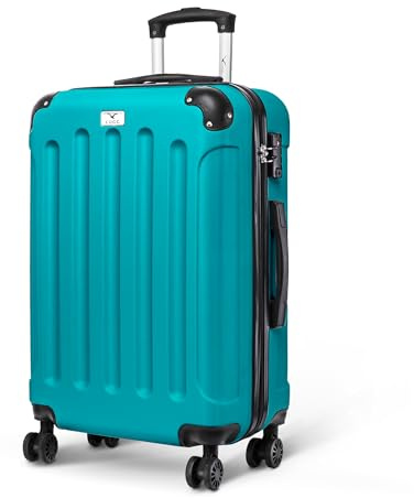 LUGG 24 Inch Suitcase Hard Shell Case 4 Wheel Travel Bag Lightweight ABS Material with TSA Lock Approved for Travel with easyJet, British Airways, RyanAir, Virgin Atlantic, Emirates (67x26x44cm)