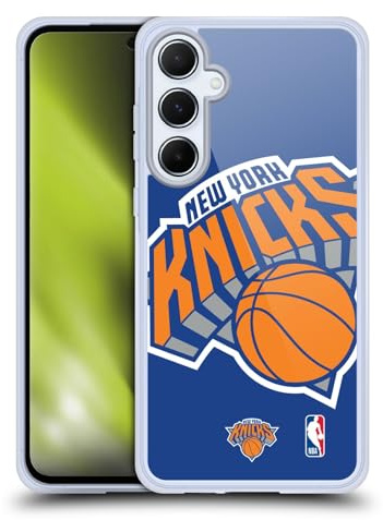 Head Case Designs Offizielle NBA Übergroß New York Knicks Gel Handyhülle Hülle [Militärischer Schutzgrad] Kompatibel mit Samsung Galaxy A55 5G