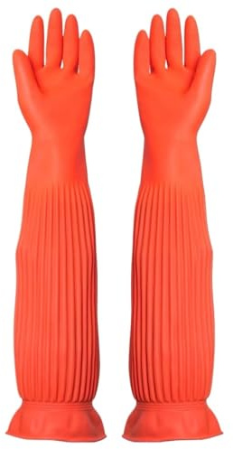 Putzhandschuhe Latex Long Gloves Aquarium Fish Tank Industrial Thick Protective Gauntlets Waterproof Rubber Dishwashing
