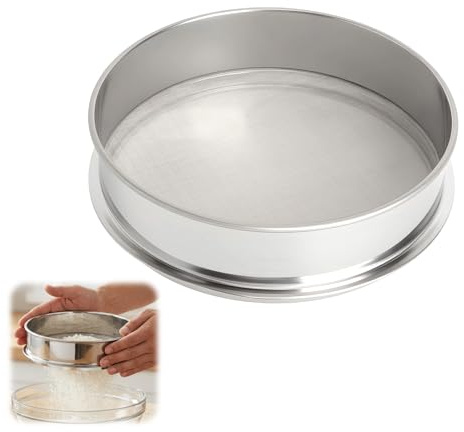 Passiersieb Küchensieb Küchensieb Edelstahl Reissieb Sieb Küche 150 Mesh Feinsieb Sieb feinmaschig Edelstahl Sieb 20cm Ø 0,1mm Ultra Fein für Mehl Siebs Mehlsieb Puderzucker Matcha Sauce