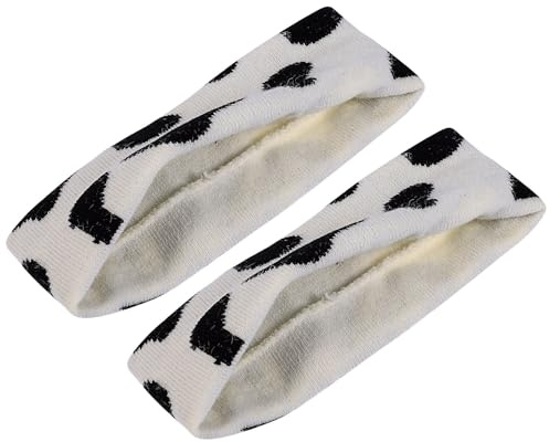 FUNOMOCYA Fitness Haarbänder Schweißabsorbierend und Rutschfest 2 Stück mit Zebra Muster aus Elastischer Strickwolle zum Wandern und Laufen