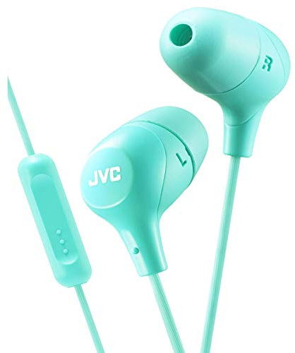 JVC Marshmallow Custom Fit In-Ear Headphones with Remote and Microphone, Green