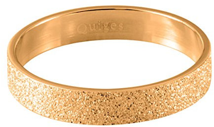 Quiges Donna Anello di Impilamento di Riempimento 19mm Acciaio Inox Oro Rosa Brillantini per Anelli di Base