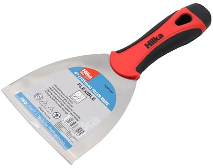 Hilka Tools 78303104 Filler Knife, Black/Red, 4-Inch/101 mm