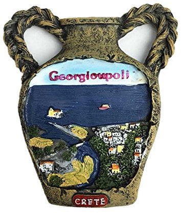 3D-Kühlschrankmagnet, Kreta, Griechenland, Souvenir, Heim- und Küchendekoration, Griechenland-Kühlschrankmagnet