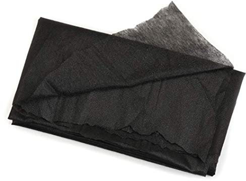 Iron On Fusible Interfacing Black Lightweight Fabric 100cm Wide Per Metre