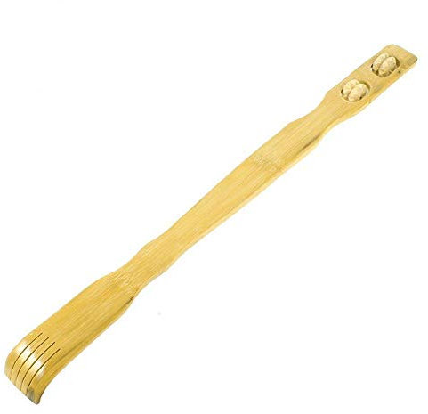 Carry stone Bois Bois Bambou Scratchback Back Scratcher Double Boule Massage Roulant Haute Qualité