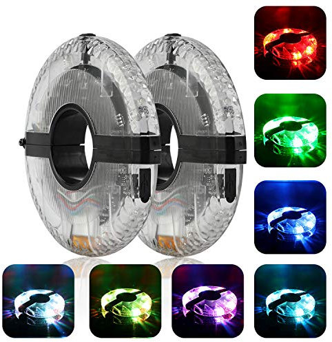 TAGVO Revalorizar Ciclismo hub Ligero, 7 LED 9 Colores 18 imágenes Impermeable USB Recargable LED Luces de Rueda de Bicicleta Spoke luz para la luz Decoración luz de Bicicleta Accesorios Luces