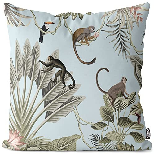 VOID Dschungel Affen Flamingo Kissenbezug Kissenhülle Sofakissen Kissen Deko Ostern Outdoor-Kissen Dekokissen, Kissen Größe:60 x 60 cm