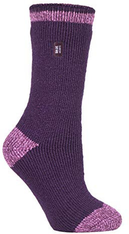HEAT HOLDERS - Ladies Thermal Socks for Winter | Outdoor & Indoor Socks | Cuddly & Fluffy | Gifts for Women (4-8 UK, Enchanted Heal & Toe Twist)