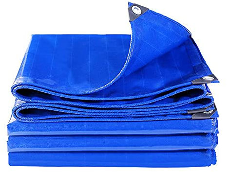 GXYAWPJ- Garden Blue Cover Tarpaulin Sheet Waterproof Caravan Ground Camping Boat Tent Multipurpose Furniture Bikes Protection PE Tarp Tear Resistant(Size:3×7m)