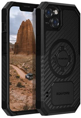 Rokform - Funda para iPhone 13, serie resistente, compatible con doble imán Plus MagSafe, protección magnética para Apple Gear, funda para iPhone con bloqueo giratorio RokLock, armadura probada contra