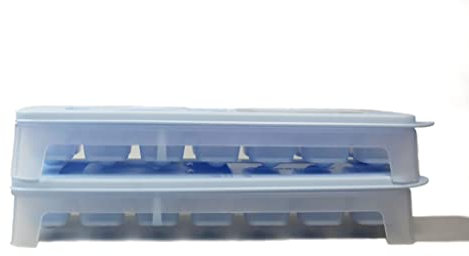 Tupperware Eiswürfler Gefrier-Behälter (2) himmelsblau-weiß G29 Eiswürfelwunder 38639