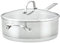 KitchenAid Tiefe Sautépfanne mit 3-lagigem Boden, gebürsteter Edelstahl, mit Griff und Deckel, 4,5 l