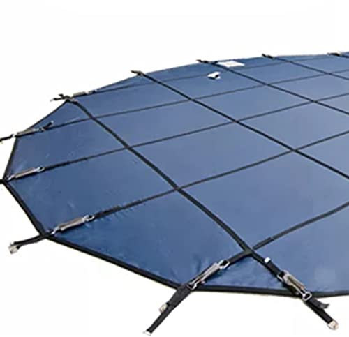 Pool Cover Poolabdeckplane Winter Abdeckungen für eingelassene Pools Runden 7m/6m/5m/4m/3m/2m/1m Durchmesser, Extra schwer belastbar Schwimmbad-Sicherheitsabdeckung Blaues Netz, Benutzerdefiniertes Fo