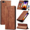 Jasonyu Case for iPhone SE 2022/SE 2020 Leather Wallet Flip Cover for with Card Holder,Kickstand, Magnetic Closure,TPU Shockproof Phone Case Compatible with iPhone 7/8 (Brown)