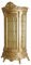 Vitrinenschrank Gold Vitrine Standvitrine Antik Standregal 60x96x210 cm Prunkvitrine bar046 Palazzo Exklusiv