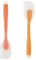 Résistant à la Chaleur de Anti-adhé,Spatule Pâtisserie,Spatule Cuisine Ustensiles,Silicone Spatules,2 PC Gâteau Spatule à Beurre Pâte Spatule à Grattoir Mélanger Outil Cuisson Patisserie(Orange Jaune)
