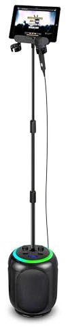 Singing Machine SMC2035 Sing Cast Max Karaoke System - Bluetooth, HDMI, LED Disco Lights, Auto Voice Control, Built-In Speakers, Microphone, Voice Recording, RCA Output, Echo Control