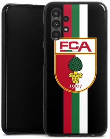 DeinDesign Silikon Hülle kompatibel mit Samsung Galaxy A13 4G Case schwarz Handyhülle FC Augsburg FCA Offizielles Lizenzprodukt
