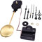 ISAKEN Langschaft Uhrwerk mit Hohem Drehmoment, 2 Paare Uhr Hände Set Pendeluhr Bewegung Ersatz DIY Uhr Reparatur Zubehör Quarz Pendel Uhrwerk Set Lange Welle Pendel Quartz Uhrwerk Bewegung