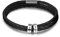 OTXIXTO Bracelet Cuir avec Personnalisé Nom Anneaux Boucle Magnétique Cadeau de ID Bracelet pour Lui Homme Papa Petit Ami Grand-père Mari S2