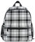 GuoChe Kleinkind-Rucksack für Jungen, Gilrs Tartan, kariert, Rucksäcke für Kinder, kleine Büchertasche, Reisetasche, Alter 2–7 Jahre, Weiß / Schwarz, Schwarz Weiß, Einheitsgröße