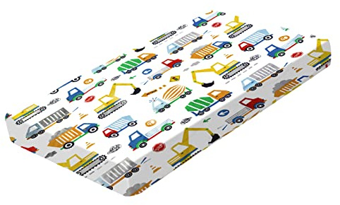Fitted Crib Sheet for Girl Boys | Bedding For Cot bed | Easy Care Soft Cotton and Dureable, Unique Car Print Crib Sheet-70 x 140 cm