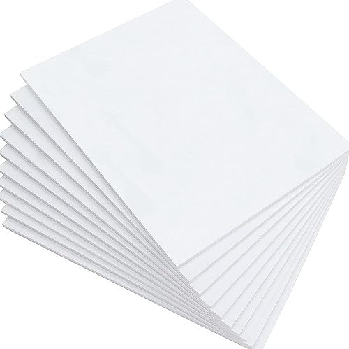 Generico 5 Fogli di Gomma Eva 40x60 cm - 2 mm per Torte e Decorazioni | Schiuma Eva PROGETTI ARTISTICI Artigianali FATI da Te Carta BRICOLAGE (Bianco)