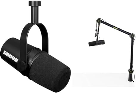 Shure MV7X / Gator SH-Broadcast1 Boomarm