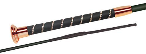 JA Horse Fleck SilkTouch Crystal Reitgerte Pferd Reiten Gerte Dressur Dressurgerte Kristall (100 cm, Rosegold Kristall)