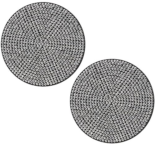 2 Pcs Car Water Coasters - Glitter Bling With Diamonds, Non-Slip Coasters For Ladies and Girls(White and Red)