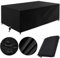 Housse Salon De Jardin Exterieur 150x90 Housse Table De Jardin 150x90x75cm Oxford Housse De Protection De Jardin Imperméable Au Vent Anti-UV Bache Table De Jardin Rectangulaire (150x90x75cm, Noir)