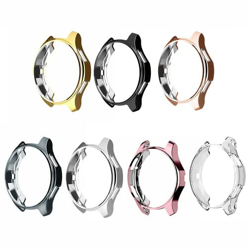 XoTek Schutzhülle Cover Case für Samsung Galaxy Watch Gear S3 42mm / 46mm Classic/Frontier optional mit Display-Schutzfolie (46mm, Alle 7 Farben)