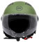BHR Casco Demi-Jet 834 FLOW - Casco Scooter Estivo Omologato ECE 22.06 con 16 Fori di Aerazione - Casco Motorino con Visiera Antigraffio e Sgancio Micrometrico - Verde Opaco XL