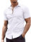 COOFANDY Mens Short Sleeved Summer Shirts Non Iron Dress Shirts Stretch Formal Shirt Muscle Fit Work Shirt Office Tops White S