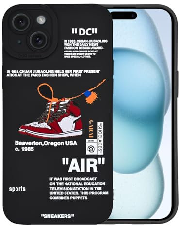 Compatible with iPhone 11 Case Hot Sports Shoes Brand Creative Painted Design Soft Silicone Shockproof Cover Case for iPhone 11 6.1 2019 Black