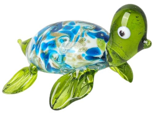 Ciieeo Mini-Schildkrötenfigur Aus Glas - Glücksbringer Für Aquarium Und Tischdekoration Ideal Für Schlafzimmer Büro Und Wohnzimmer 6.8 * 5.4 * 4.5Cm