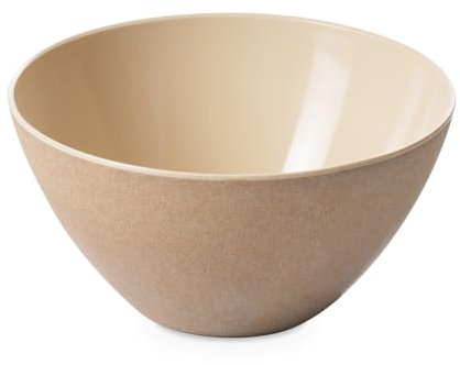 OMADA Design – Salatschüssel 3,5 l – Behälter aus Kunststoff und Holz – langlebige und bruchsichere Schüssel – Made in Italy – Linie Ecoliving