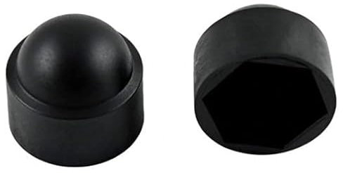 LogistSystem Sechskant Schutzkappen für Schrauben M5 für Schlüssel 8 - Abdeckkappen für Schrauben Schwarz aus Kunststoff PE - Langlebige Abdeckkappen für Muttern Schraubenkopf Endkappen