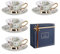 HSTWODE-8 Stück Europäischen Blumen Tee Set,Bone China Tee Set Service Kaffee Set, 9 Optionen.Mit Geschenkbox, für hochwertige Geschenke und Haushalt, Hochzeit. (Weiße Rose Muster)