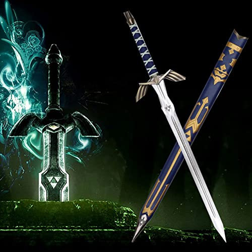 KWXPW Legend Zelda Breath of The Wild Master Link's Schwert,Heldenschwerter,120 cm handgefertigtes Katana für Spiele,Requisiten,Kunsthandwerk,Geschenke,Modelle