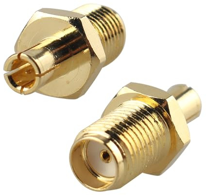Futheda TS9-Stecker auf SMA-Buchse, Adapter, vergoldet, SMA auf TS9 RF-Koaxialstecker, kompatibel mit WLAN-Radio, Sicherheitskamera, UMTS Huawei, Netzwerk-Breitband, High-Gain LTE Antenne, Router,