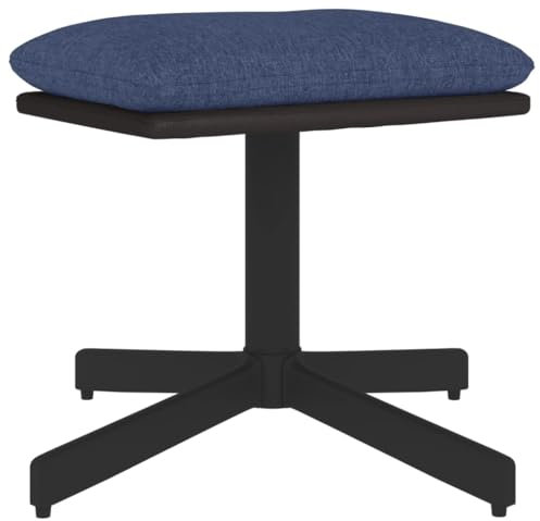 Kangmusi Fußhocker Blau 60x60x36 cm Stoff und Kunstleder,341648kangmusi