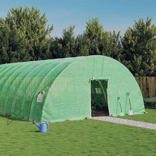 Juroupi Invernadero con Estructura de Acero Invernadero Exterior invernaderos Jardin Estructura Invernadero Verde 144 m² 24x6x2,85 m
