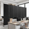C-Hopetree 6 Panels Room Divider, 180cm Tall Indoor Folding Privacy Screen, Portable Partition Separator, Freestanding Separation Temporary Wall for Office, Bedroom, 304cm W X 180cm H, Black