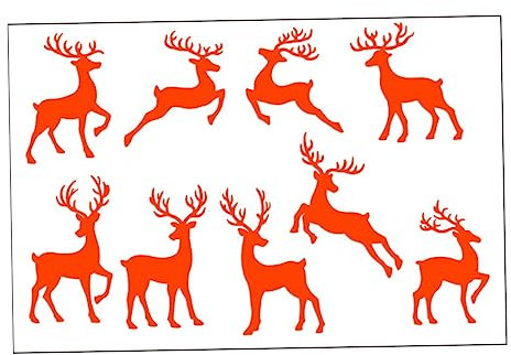 Ciieeo 1 Stück Fluoreszierender Elch-aufkleber für Fenster Weihnachtsdekoration Innendekoration.