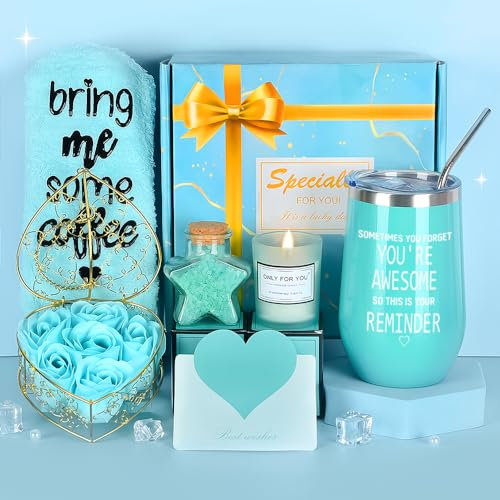 COYBTO Coffret Cadeau Femme, Cadeau Anniversaire Femme, Idee Cadeau Femme, 16oz Tasse, Cadeau Femme Original Utile, Cadeau Noel pour Femme, Meilleure Amie, Sœur, Maman, épouse, Petite Amie