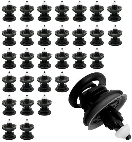 30 Stk Türverkleidung Clips, Kunststoff Auto Befestigung Sclips Türverkleidungen Befestigungs Clips, Türverkleidung Klammern T4 und T5 Zubehör, Türverkleidung Passend Für 8mm Loch (schwarz)